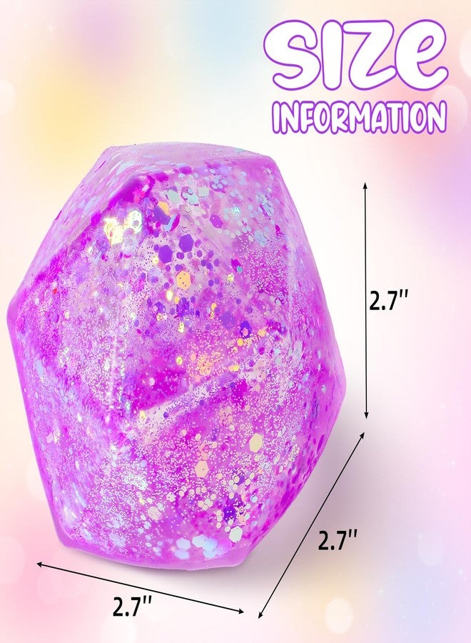 AiSiXin Ice Stress Cube Masonry Squishy Stress Balls for Adults Kids, Slow Rising Sugar Stress Cube Sensory Fidget Toy, Malt Sugar Ball Squishy Toys, Sugar Cube for Anxiety Stress Relief (Purple) - Image 3